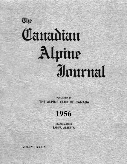 Canadian Alpine Journal 1956 cover